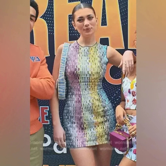 NWT Missoni Metallic Crochet Knit Dress Rainbow Stripe Small IT40 Mini New Rare - Picture 3 of 16